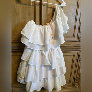 Sz small white boutique dress